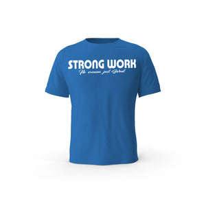 T-Shirt coton bio Strong Work Intensity Homme - ROYAL BLUE