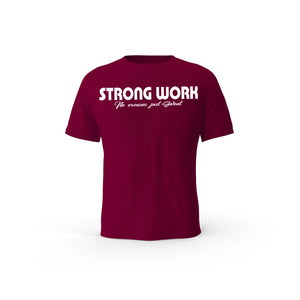 T-Shirt coton bio Strong Work Intensity Femme - BORDEAUX