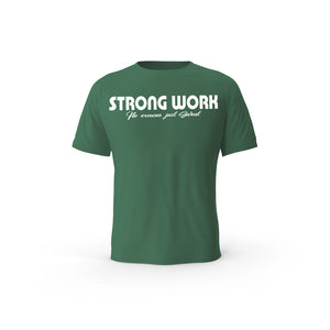 T-Shirt coton bio Strong Work Intensity Homme - VERT BOUTEILLE