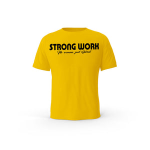 T-Shirt coton bio Strong Work Intensity Homme - JAUNE SPECTRA