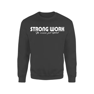 Sweat-Shirt coton bio Strong Work Intensity Homme - Noir