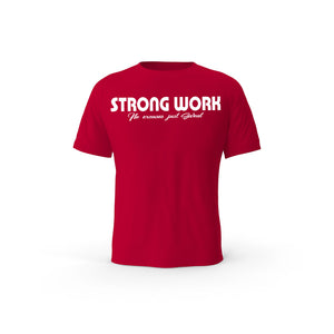T-Shirt coton bio Strong Work Intensity Homme - ROUGE