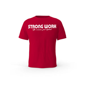 T-Shirt coton bio Strong Work Intensity Femme - ROUGE