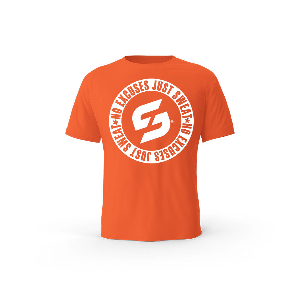T-SHIRT-COTON-BIO-STRONG-WORK-NO-EXCUSES-JUST-SWEAT-BLACK-EDITION-ORANGE-HOMME