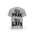 T-SHIRT- COTON-BIO-STRONG-WORK-NO-PAIN-NO-GAIN-GRIS-CHINE-DOS-FEMME