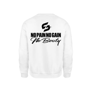 SWEAT-SHIRT-COTON-BIO-STRONG-WORK-NO-PAIN-NO-GAIN-NO-BOOTY-BLANC-DOS-FEMME