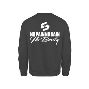 SWEAT-SHIRT-COTON-BIO-STRONG-WORK-NO-PAIN-NO-GAIN-NO-BOOTY-NOIR-DOS-FEMME