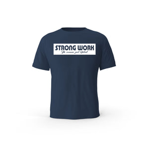 T-Shirt coton bio Strong Work Origin Homme - BLEU MARINE
