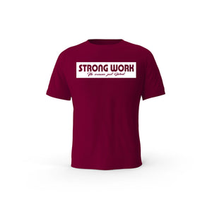 T-Shirt coton bio Strong Work Origin Homme - BORDEAUX
