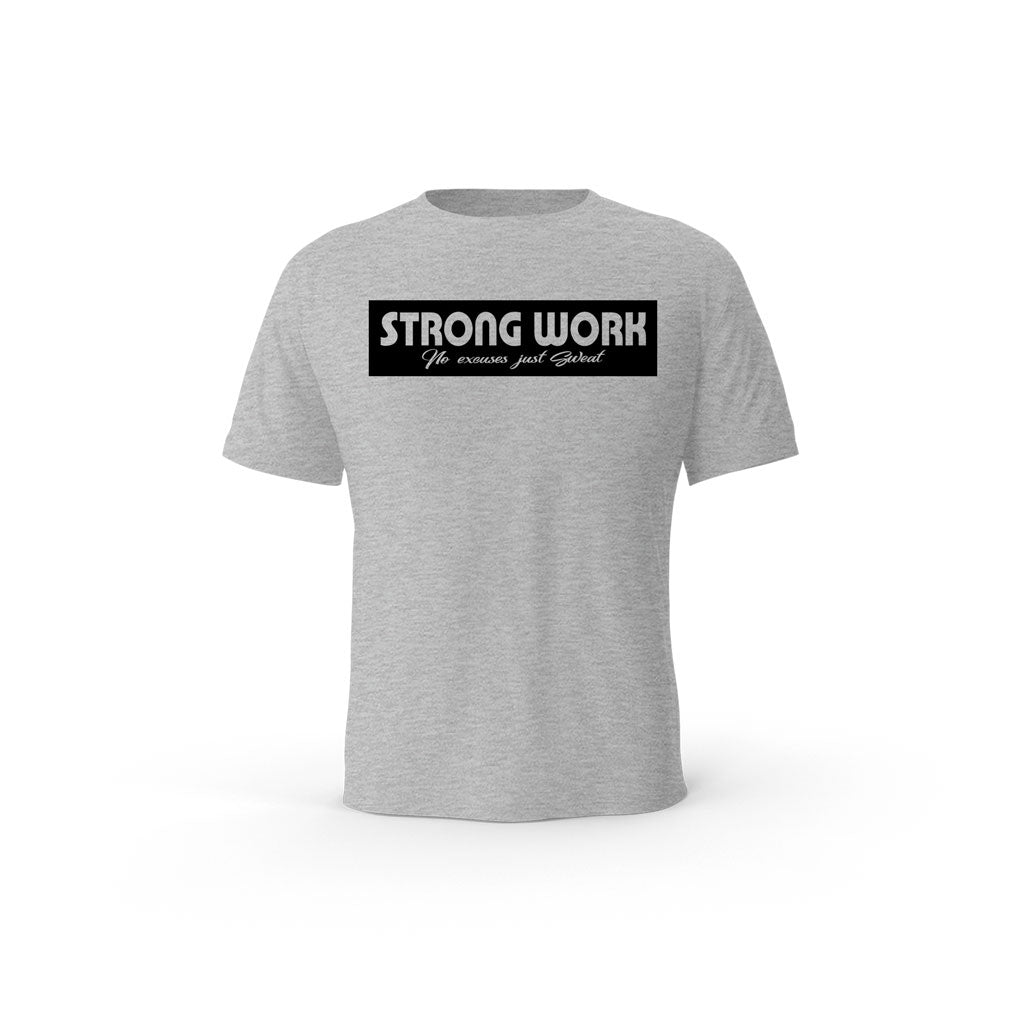 T-Shirt coton bio Strong Work Origin Homme - HEATHER GREY