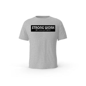 T-Shirt coton bio Strong Work Origin Homme - HEATHER GREY
