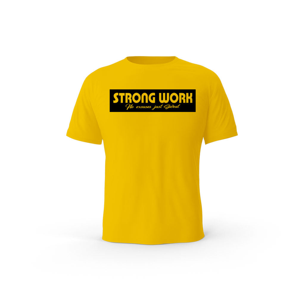 T-Shirt coton bio Strong Work Origin Femme - JAUNE SPECTRA