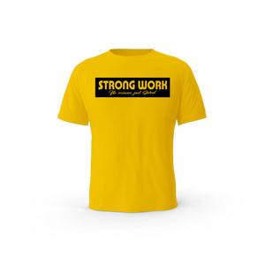 T-Shirt coton bio Strong Work Origin Femme - JAUNE SPECTRA