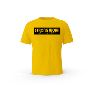 T-Shirt coton bio Strong Work Origin Homme - JAUNE SPECTRA