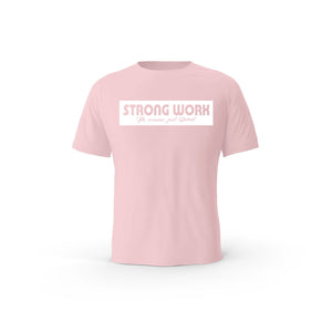 T-Shirt coton bio Strong Work Origin Homme - ROSE COTON