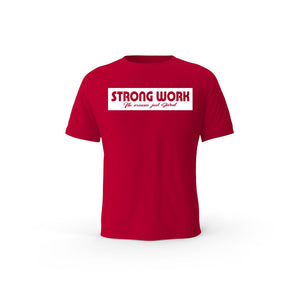 T-Shirt coton bio Strong Work Origin Homme - ROUGE