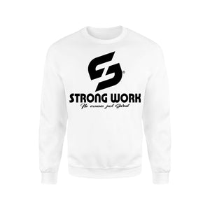 SWEAT-SHIRT-COTON-BIO-STRONG-WORK-GIVING-UP-IS-NOT-AN-OPTION-FOR-ME-BLANC-HOMME