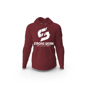 Sweat-Shirt à capuche coton bio Strong Work Originals Femme - Bordeaux