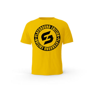 T-SHIRT-COTON-BIO-STRONG-WORK-PLAYGROUND-EDITION-JAUNE-HOMME