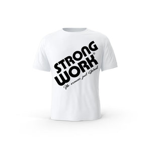 T-SHIRT- COTON-BIO-STRONG-WORK-PRODIGY-BLANC-HOMME