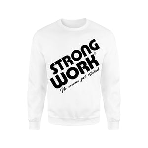 Sweat-Shirt coton bio Strong Work Prodigy Homme - Blanc