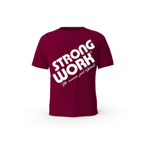 T-SHIRT- COTON-BIO-STRONG-WORK-PRODIGY-BORDEAUX-HOMME