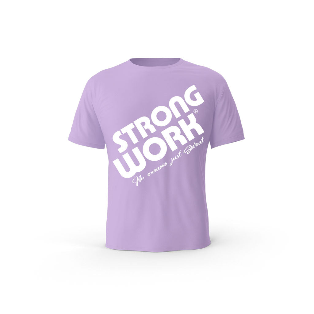 T-SHIRT- COTON-BIO-STRONG-WORK-PRODIGY-LAVANDE-HOMME
