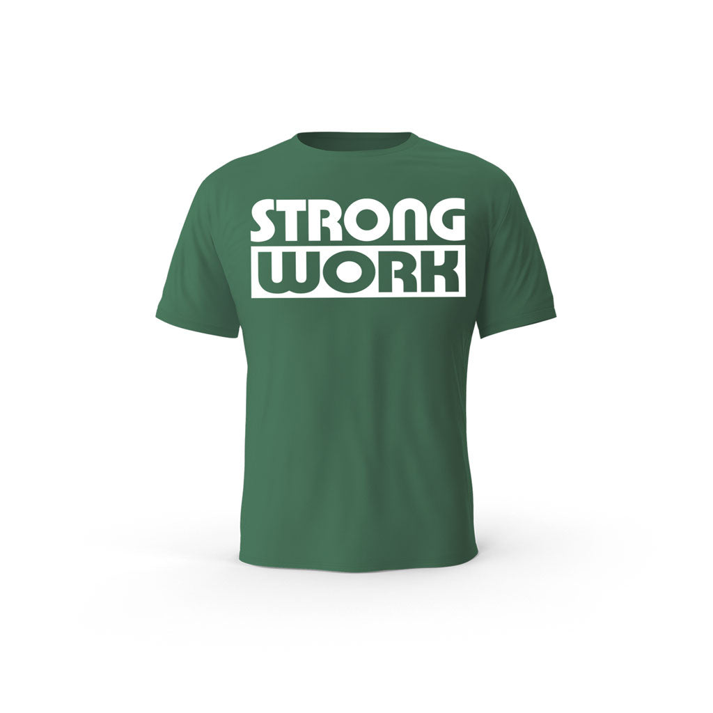 T-Shirt coton bio Strong Impact Homme - VERT BOUTEILLE