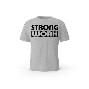 T-Shirt coton bio Strong Impact Homme - HEATHER GREY