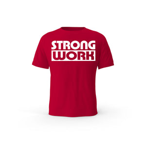 T-Shirt coton bio Strong Impact Homme - ROUGE
