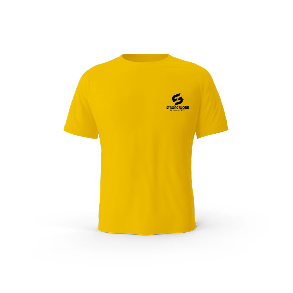 T-SHIRT-COTON-BIO-STRONG-WORK-CLASSIC-JAUNE-FEMME
