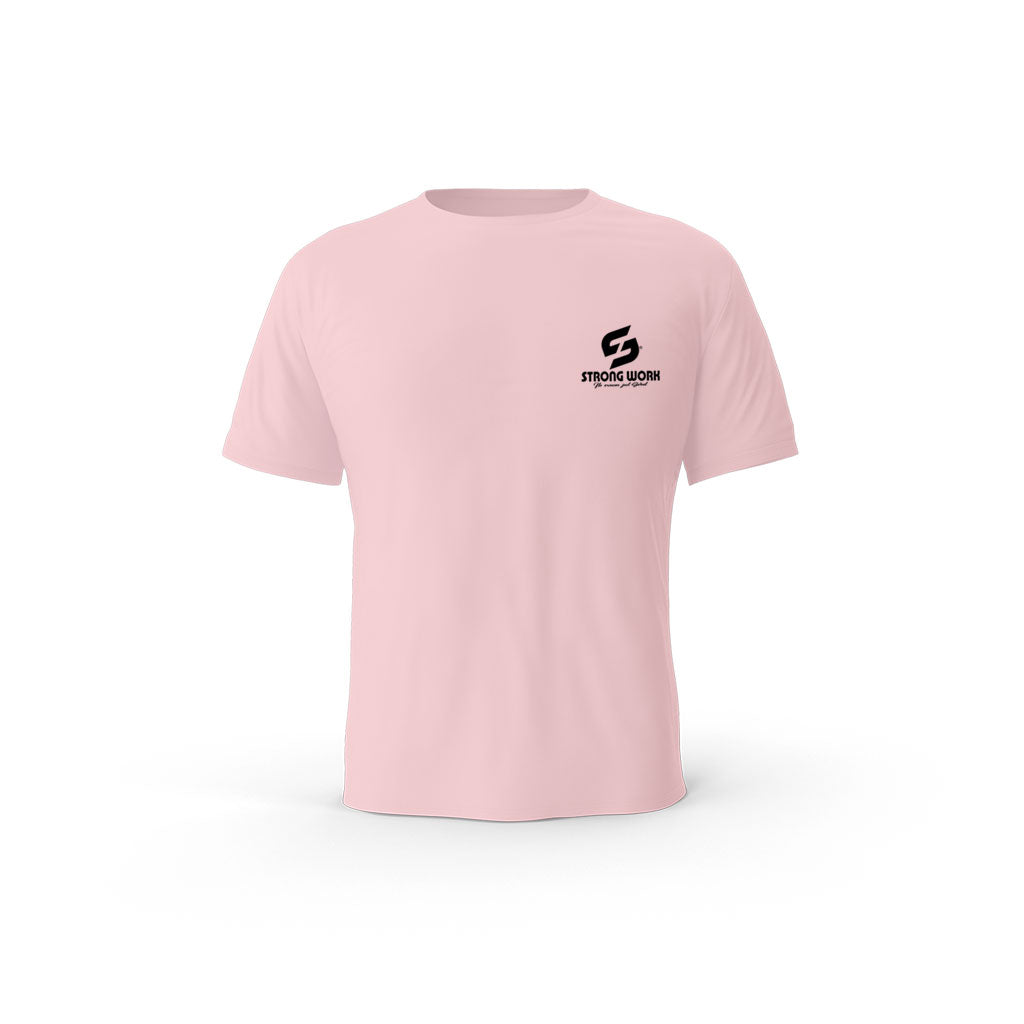T-SHIRT-COTON-BIO-STRONG-WORK-CLASSIC-ROSE-FEMME
