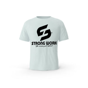 t-shirt bio bleu caraibe Strong Work Challenge pour Homme