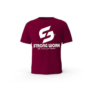 T-Shirt coton bio Strong Work Legend Homme - T-shirt bordeaux