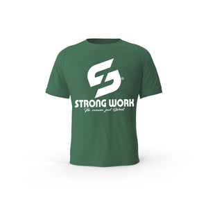 t-shirt vert strong work Evolution face pour Homme