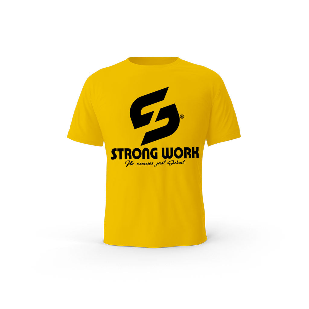 T-Shirt coton bio Strong Work Legend Homme - T-shirt jaune