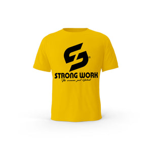 T-Shirt coton bio Strong Work Legend Homme - T-shirt jaune
