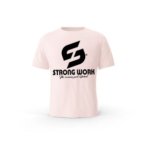 t-shirt bio rose coton Strong Work PREMIUM pour Femme