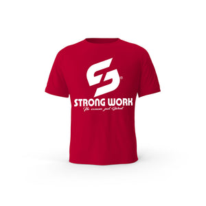 T-Shirt coton bio Strong Work Originals pour femme - ROUGE