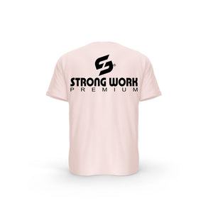 t-shirt dos bio rose coton Strong Work PREMIUM pour Femme