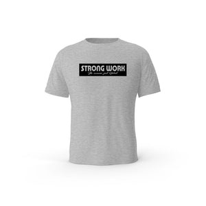 T-SHIRT-COTON-BIO-STRONG-WORK-GRIS-CHINE-HOMME