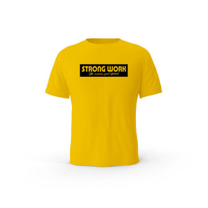 T-SHIRT-COTON-BIO-STRONG-WORK-TENACITY-JAUNE-HOMME