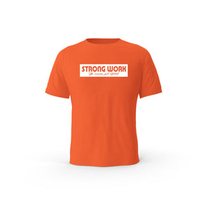 T-SHIRT-COTON-BIO-STRONG-WORK-TENACITY-ORANGE-HOMME