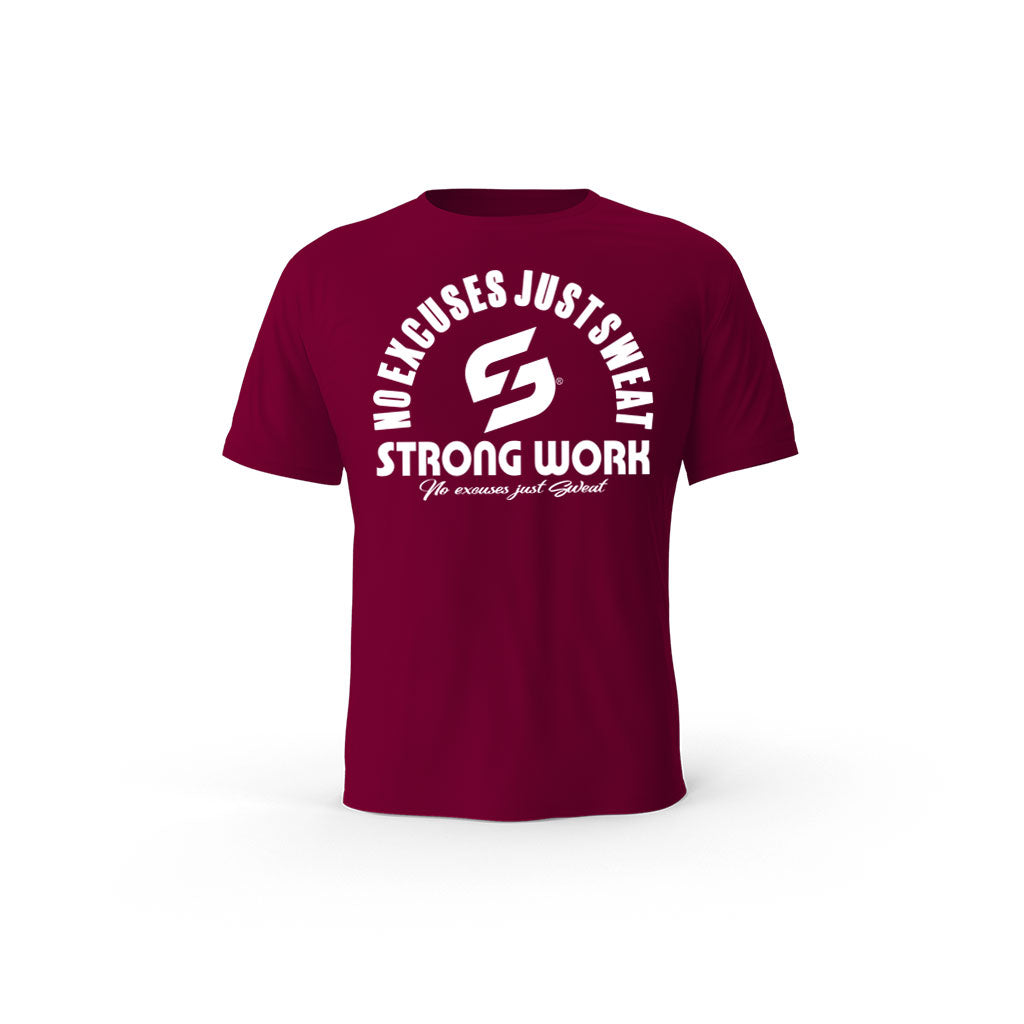 T-SHIRT- COTON-BIO-STRONG-WORK-THE-NEW-ORIGINALS-BORDEAUX-FEMME