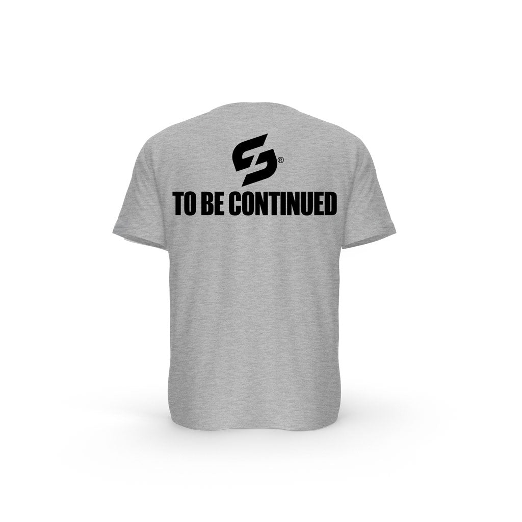 T-SHIRT- COTON-BIO-STRONG-WORK-TO-BE-CONTINUED-GRIS-CHINE-DOS-FEMME