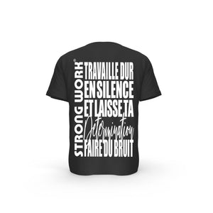 T-SHIRT-COTON-BIO-STRONG-WORK-TRAVAILLE-DUR-EN-SILENCE-ET-LAISSE-TA-DETERMINATION-FAIRE-DU-BRUIT-NOIR-DOS-FEMME